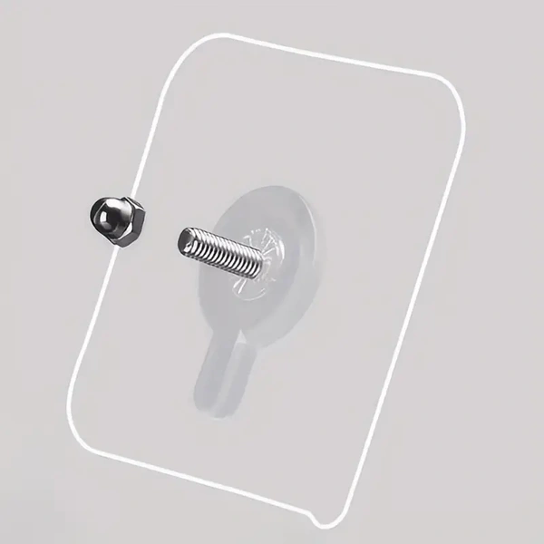 10pcs Punch-Free Screw Stickers Wall Hook, Non-Marking Hook, Traceless Picture Hanging Hook, Kitchen Bathroom Hanger Hook, Adhesive Wall Hook
