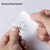 10pcs Punch-Free Screw Stickers Wall Hook, Non-Marking Hook, Traceless Picture Hanging Hook, Kitchen Bathroom Hanger Hook, Adhesive Wall Hook