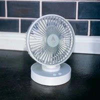 Akari AK-606 Rechargeable Mini Desk Fan – 6" Portable Table Fan, USB Charging, and 3-Speed Settings