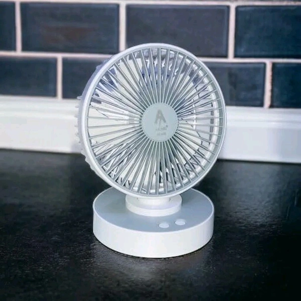 Akari AK-606 Rechargeable Mini Desk Fan – 6" Portable Table Fan, USB Charging, and 3-Speed Settings