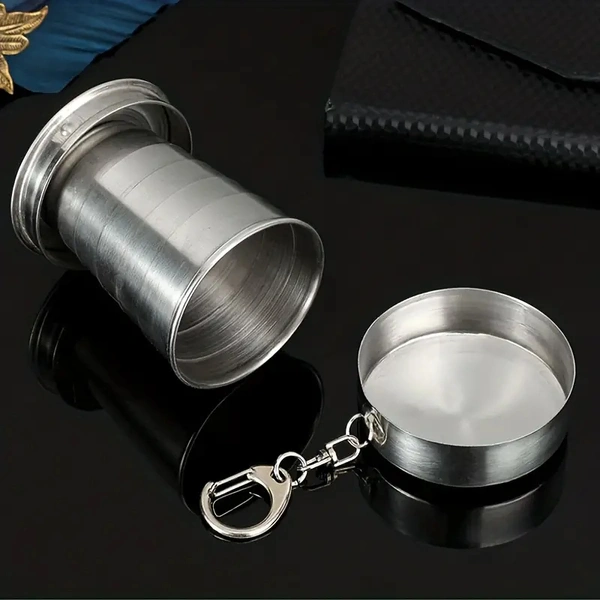 Stainless Steel Insulated Travel Mug – Compact, Foldable, Lightweight & Durable for Hot & Cold Beverages, Perfect for Camping, Hiking & Road Trips