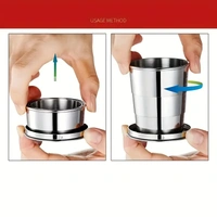 Stainless Steel Insulated Travel Mug – Compact, Foldable, Lightweight & Durable for Hot & Cold Beverages, Perfect for Camping, Hiking & Road Trips