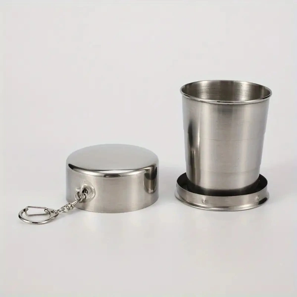 Stainless Steel Insulated Travel Mug – Compact, Foldable, Lightweight & Durable for Hot & Cold Beverages, Perfect for Camping, Hiking & Road Trips