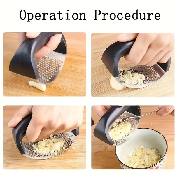 STAINLESS STEEL GARLIC PRESSER 