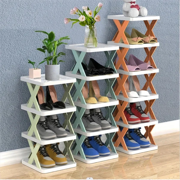 5-Tier Shoe Rack Stand – Space-Saving, Non-Slip & Durable Plastic Shoe Organizer