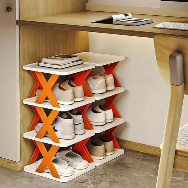 5-Tier Shoe Rack Stand – Space-Saving, Non-Slip & Durable Plastic Shoe Organizer