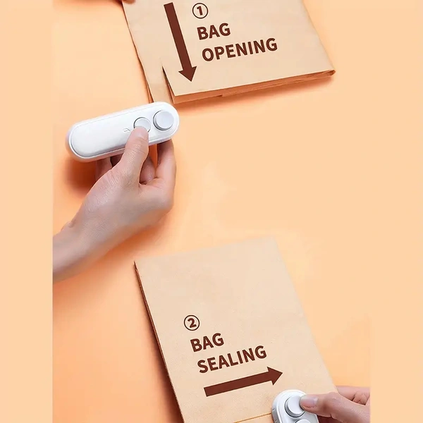 Portable Sealing Machine – Mini Rechargeable Food Sealer for Bags, Snacks, and More | SKVWORLDPortable Sealing Machine