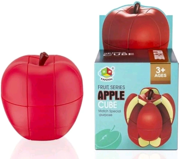 Fruit Shape Stickerless Cube Magic Puzzle Toy (Lemon,Apple, Pear Cube)