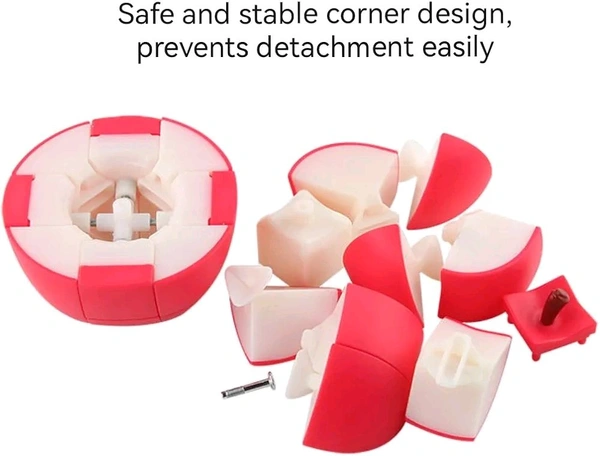 Fruit Shape Stickerless Cube Magic Puzzle Toy (Lemon,Apple, Pear Cube)