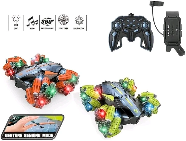 Remote Control Car Stunt Twist Car, Manual Control Off-Road Vehicle, Four-Wheel Drive Climbing Drift Racing Toys for Boy Children Toy