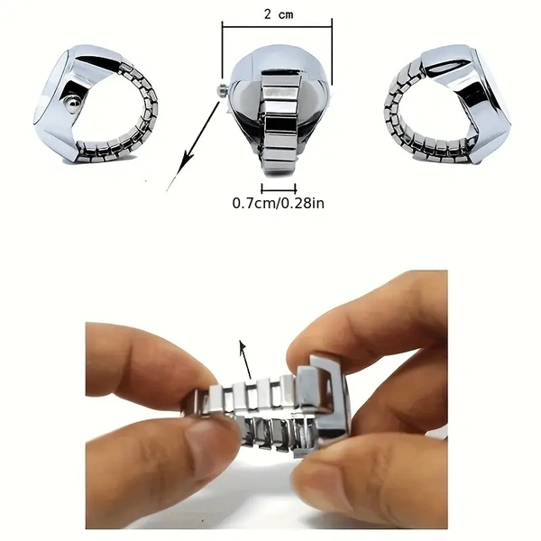 Stylish Unisex Finger Ring Watch for Girls/Women/Men/Boys