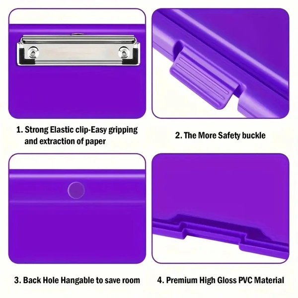 A4 Clip Pad/Clipboard with Storage Case for Paper and Document Storage