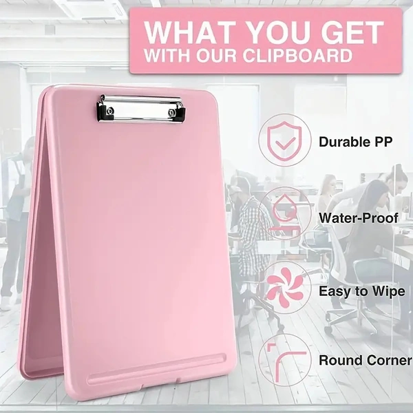 A4 Clip Pad/Clipboard with Storage Case for Paper and Document Storage