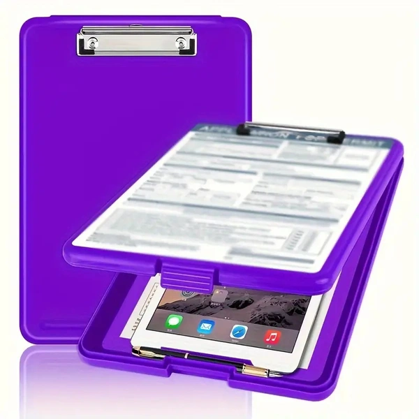 A4 Clip Pad/Clipboard with Storage Case for Paper and Document Storage
