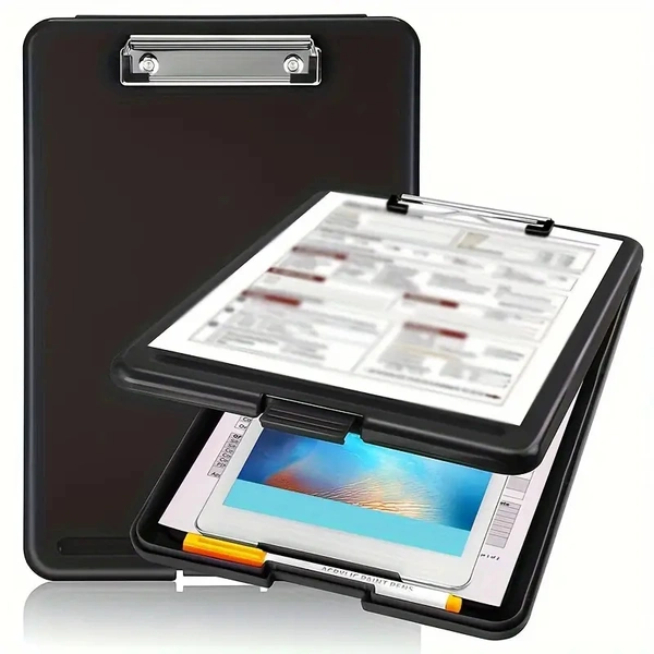 A4 Clip Pad/Clipboard with Storage Case for Paper and Document Storage