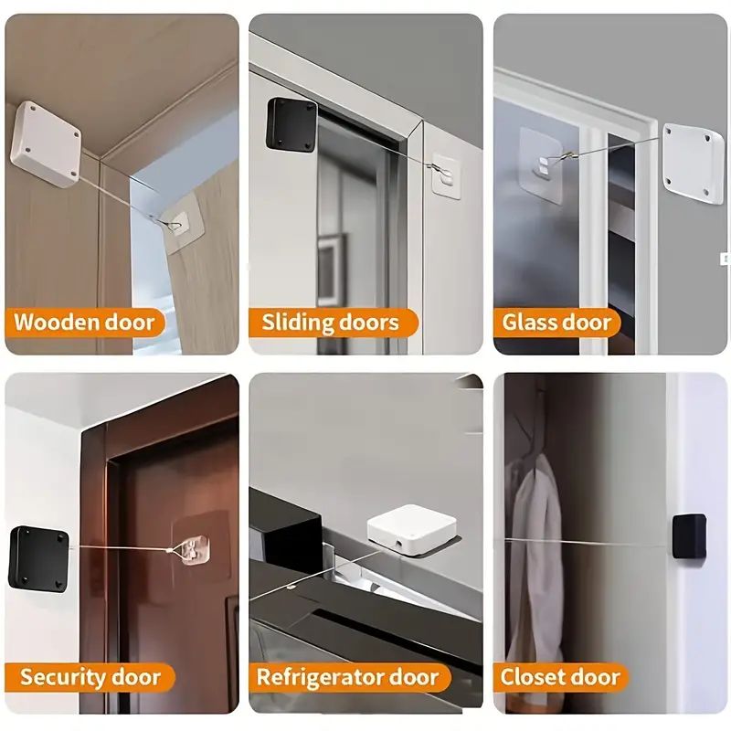 Self-Closing Sliding Patio Door Closer, Sliding Door Quiet Autoatic Closer, Adjustable Sliding