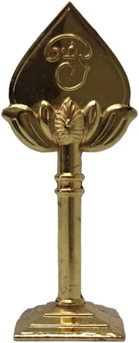 Golden Metal Vel Idol | Murugan Vel Metal/Gold | Om Vel Idol for Pooja