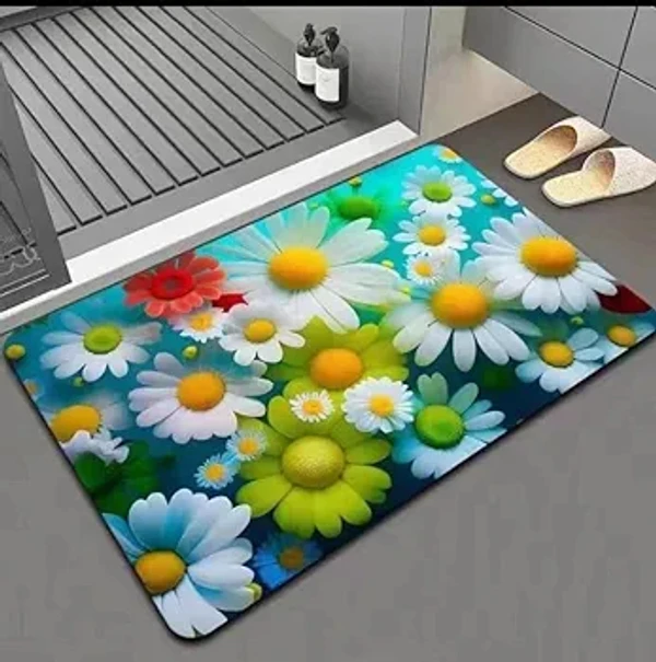 5D Flower Water Absorption Door Mat / Heavy Quality Mat