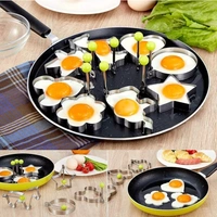 SKVWORLD 4-Piece Stainless Steel Egg Ring Set | Non-Stick Pancake & Egg Mold  | Perfect for Breakfast, Cooking & Baking 