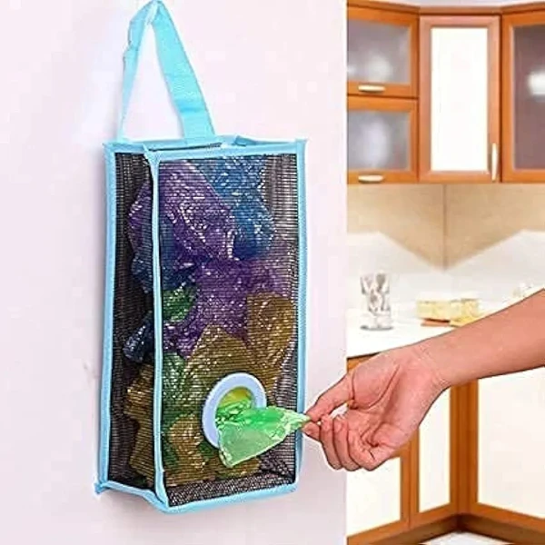 Plastic Bag Dispenser Hanging Storage Mesh Bag (1piece)