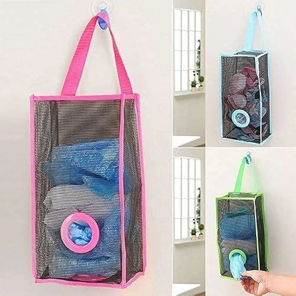 Plastic Bag Dispenser Hanging Storage Mesh Bag (1piece)