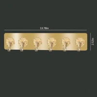 Heavy Duty Self Adhesive Multi Function Golden Wall Hooks