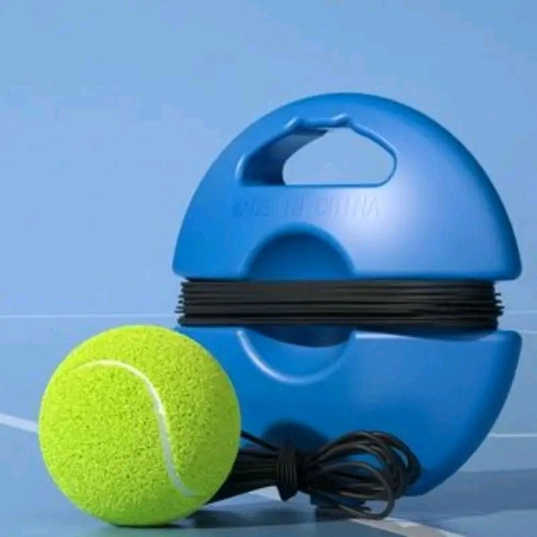Tennis Training Device Base Set with Rebound Ball & Rope – Solo Practice Trainer for Beginners & Pros | SKVWORLD 