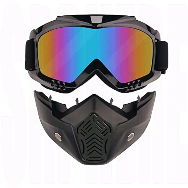 SKVWORLD Motorcycle Goggles Mask with UV Protection & Detachable Face Shield – Ultimate Riding Gear