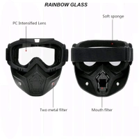 SKVWORLD Motorcycle Goggles Mask with UV Protection & Detachable Face Shield – Ultimate Riding Gear