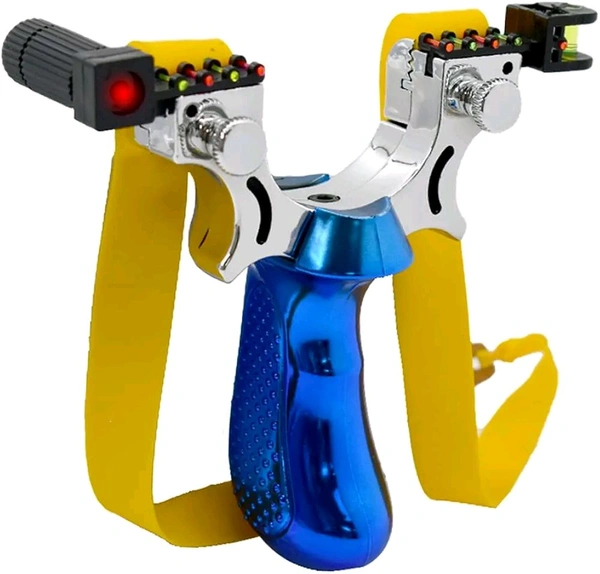Multi-Function Laser Guided Sling Shot - Outdoor Game, Fitness, and Fishing Toy for All Ages | Rubber Band Slingshot with Scope
