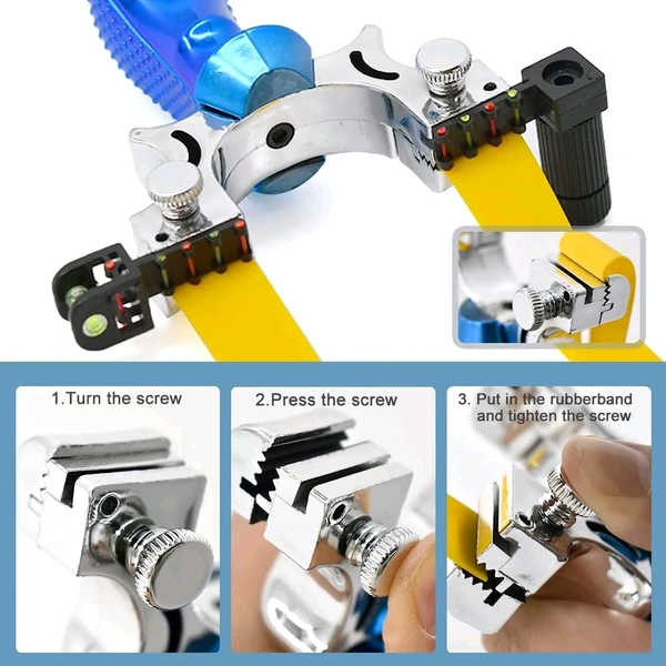Multi-Function Laser Guided Sling Shot - Outdoor Game, Fitness, and Fishing Toy for All Ages | Rubber Band Slingshot with Scope