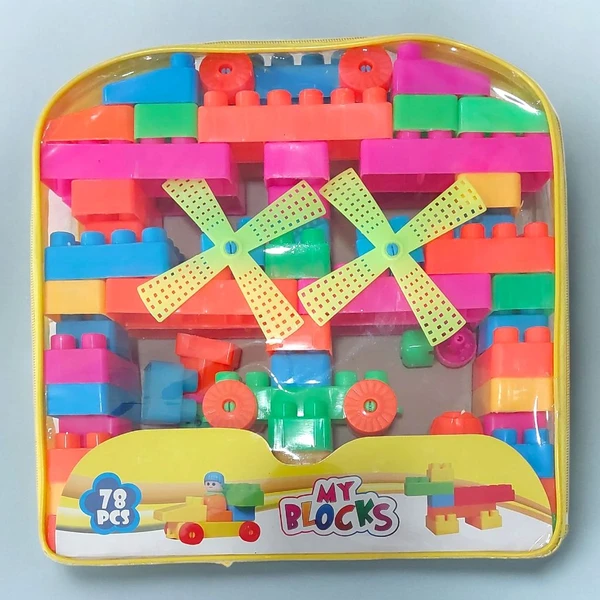 Building Block for Kids ,78 Pcs Bag Packing (Multicolour)