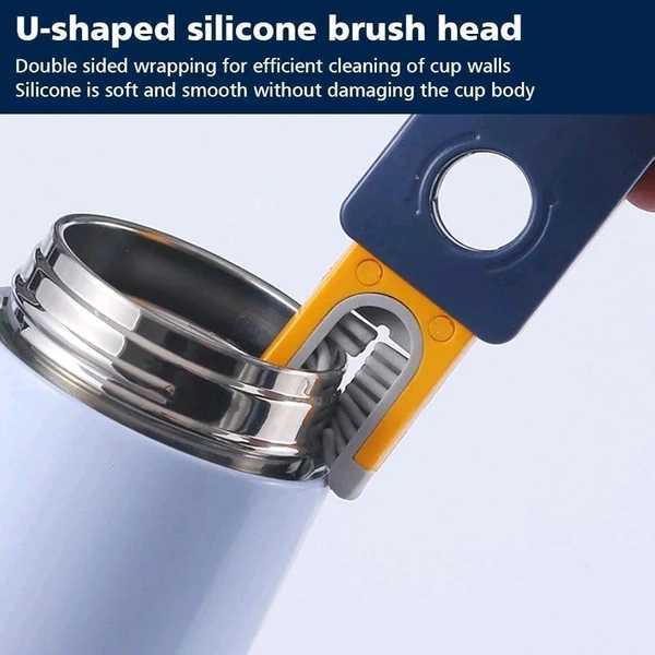 4-in-1 Water Bottle Washer Brush - The Ultimate Tumbler Cleaner with Handle Scrubber for Spotless Hydration, Groove Cleaning, and Reusable Bottle Maintenance Multicolour