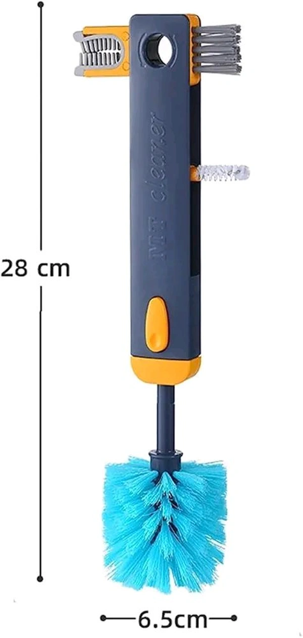 4-in-1 Water Bottle Washer Brush - The Ultimate Tumbler Cleaner with Handle Scrubber for Spotless Hydration, Groove Cleaning, and Reusable Bottle Maintenance Multicolour