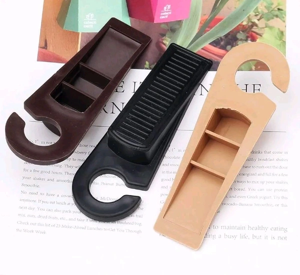 Non-Slip Rubber Hook Door Stopper Holds Doors Open (Set of 2) (Any One Color Will Be Sent You as Per Availability)