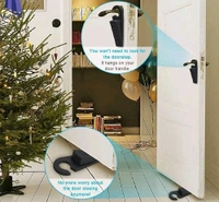 Non-Slip Rubber Hook Door Stopper Holds Doors Open (Set of 2) (Any One Color Will Be Sent You as Per Availability)