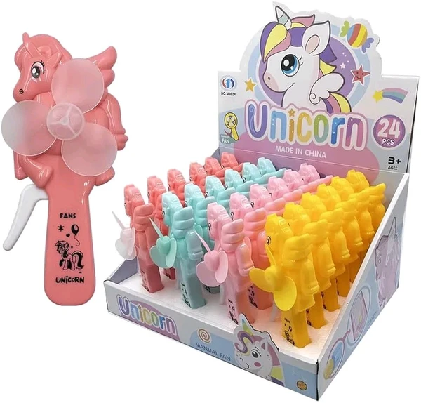 Mini Fan Unicorn Designs Multi Colours