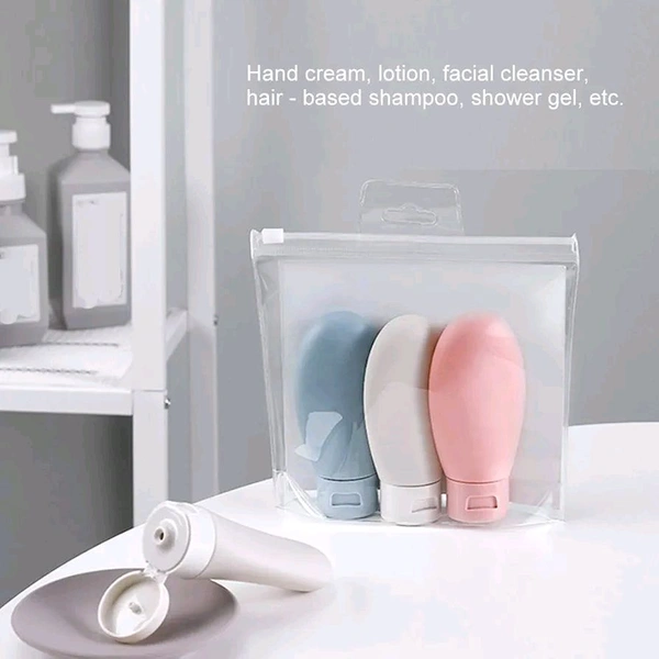 3 Pieces Travel Bottles, Empty Shampoo Shower Gel Tubes Liquid Travel Bottles, Lotion Silicone Sub Bottle Silicone Travel Bottles Set Personal Care Products