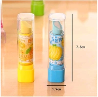 Birthday Return Gift Item for Kids Cartoon Printed Lipistick Shape Non - Toxic Eraser for Kids Girls.