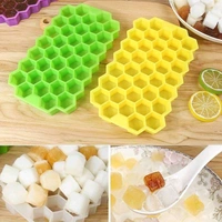 Flexible Silicone Honeycomb Shape Ice Cube Tray -37 Grids Cavity Mold for Cocktail, Whiskey, Coffee, Fruit Juice, Soft Drink