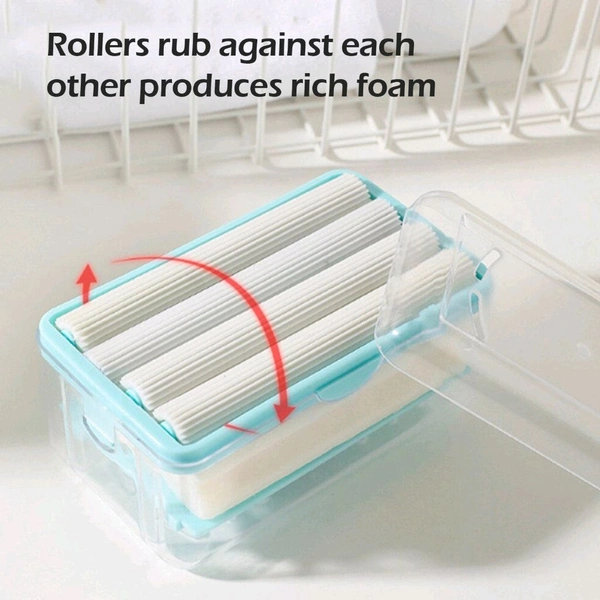 2-IN-1 PORTABLE SOAP DISH & SOAP DISPENSER WITH ROLLER