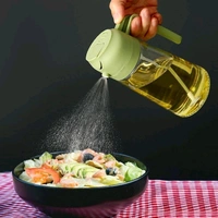 2-in-1 Oil Dispenser & Mist Spray Bottle | 500ml Leakproof Glass Oil Sprayer for Cooking, Baking, Air Fryer, Salad, Frying, Vinegar & More