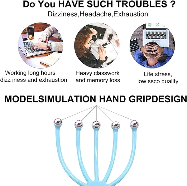 5 Fingers Scalp Massage with Steel Balls