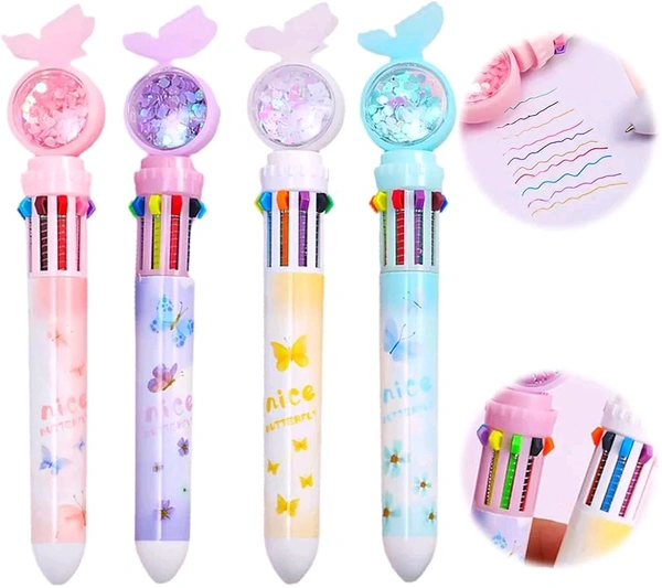 10 COLOR BUTTERFLY PEN / Fancy Pen For Girls Best Gift for Kids Best Return Gift for Students