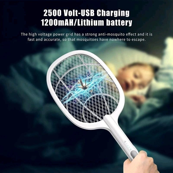 2 in 1 Mosquito Bat Killer Racket Swatter UV Light