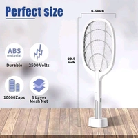 2 in 1 Mosquito Bat Killer Racket Swatter UV Light