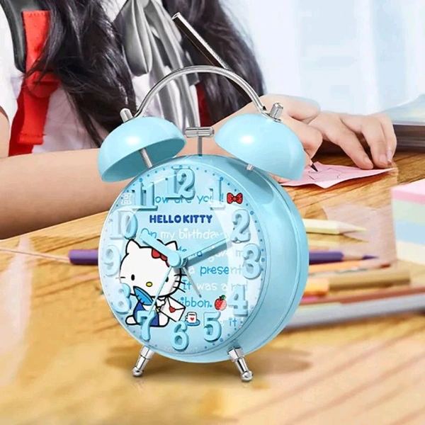 Cute Cartoon Alarm Clock – Cinnamoroll & Hello Kitty Melody Desktop Electronic Clock, LED Display, Perfect Kids’ Gift & Room Decor