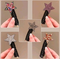 Curly Hair Telephone Hair Band For Kids (Black)  ( Pack Of 2 )