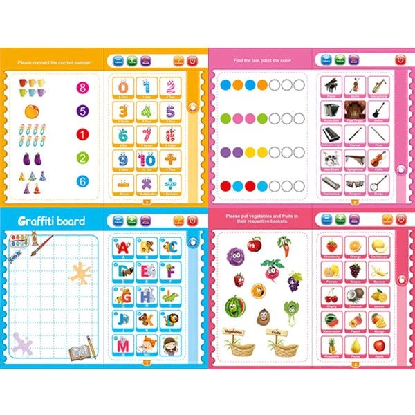 Musical Learning Study Book With Numbers, Letters
