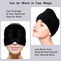 Headache Relief Cap, Gel Ice Head Wrap, Hot and Cold Therapy, Headache Eyes Mask for Sinus